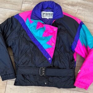 Vintage 80s Retro Bright Fera Ski Puffer Jacket